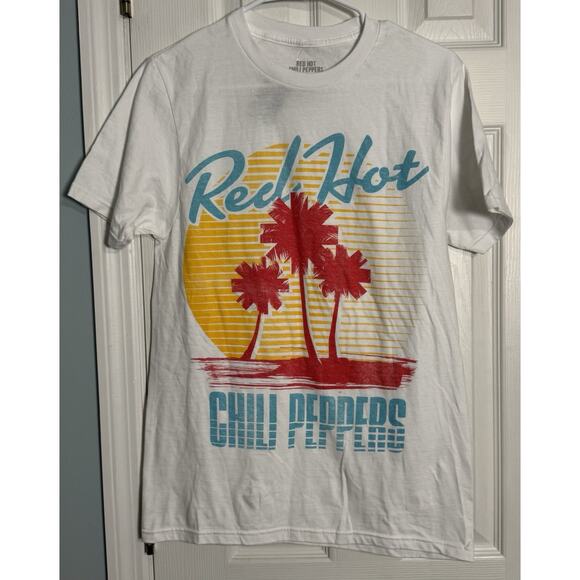 NWT White Red Hot Chili Peppers T-shirt, Hot Topic, Medium - Picture 1 of 5